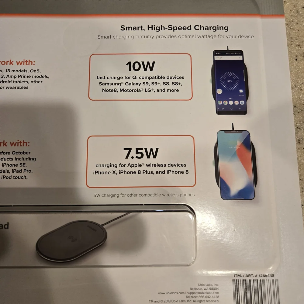 Phone Black Wireless Charging Pad Set